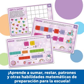 MathLink Cubes Kindergarten Math Activity Set Mathtastics!, Juguetes para aprender Matemáticas, Cubos de Matemáticas para Prekínder, Juegos de Matemáticas para Niños, 115 Piezas, Mayores de 5 años