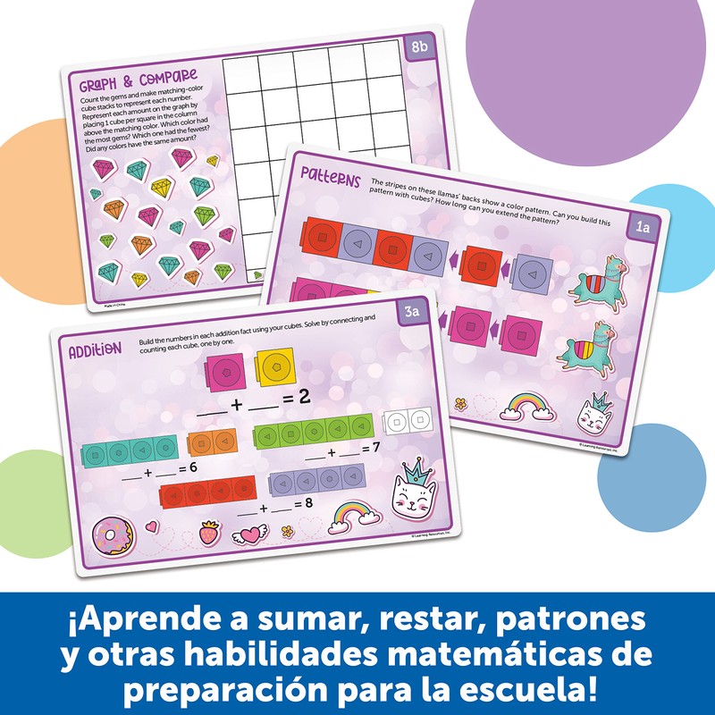 MathLink Cubes Kindergarten Math Activity Set Mathtastics!, Juguetes para aprender
