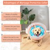 Inflatable Dog Cone Collar with Enhanced Anti-Licking, Soft Neck Donut