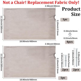 GORGECRAFT Medium Size Camp Chair Replacement Fabric Oxford Cloth Outdoor Folding Chair Seat Replacements 480x285mm Khaki Waterproof High Back Camping Chair Cover for Hiking Backpacking Sports