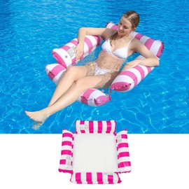 Water Hammock, Inflatable Hammock, Pool Inflatable Hammock, Pool Float, Inflatable Swimming Bed, Suitable for Swimming Pool Adults and Children (Pink)