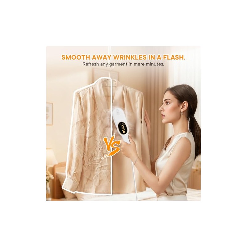 Portable Handheld Travel Steamer with LCD Display