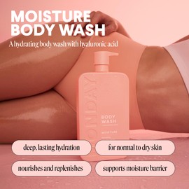 MONDAY HAIRCARE MOISTURE Body Wash with Hyaluronic Acid, Shea Butter, Coconut Oil & Grapefruit Extract for Normal to Dry Skin 900 mL (Dual Pack)