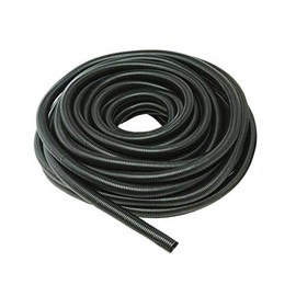 Kable Kontrol Split Wire Loom Tubing 1/2” Inch 10 Ft Long - Black Wire Conduit Cover for Cords - Corrugated Tubing and Protector for Automotive Wires – Durable Polyethylene