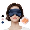 Blingco Silk Sleep Mask Blindfold Blackout Sleep Mask Deep Sleep Eye Mask Blackout Eye Mask Eye Warmer eye protection black