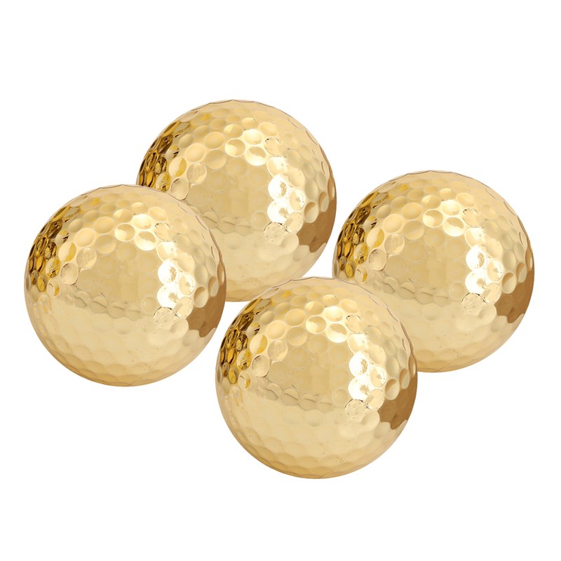 4Pcs Portable High Quality Double Layer Gold Plating Golf Ball