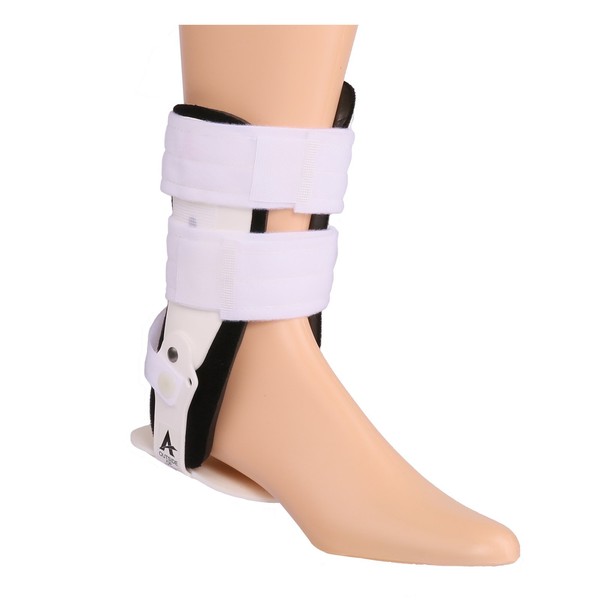 Active Ankle Multi-Phase Stabilizing Ankle Orthosis, Medical Stabilizer Brace, Support for Weak Ankles & Ankle Injuries, Edema Control, and Swelling, Adjustable Multi Phase Ankle Brace, White, Large