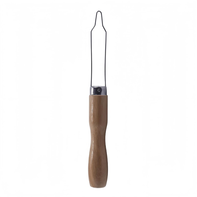SYLEN Wooden Handle Button Hook Threader Tool For Sewing Button