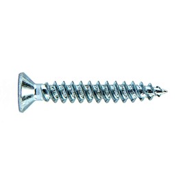 RIKA TWSR007 6 x 3/4in Twin-Thread CSK BZP Woodscrew 200pk Pozi Drive Versatile Timber Wood Screws For Use With Chipboard MDF Softwood Hardwood Masonry With Plug
