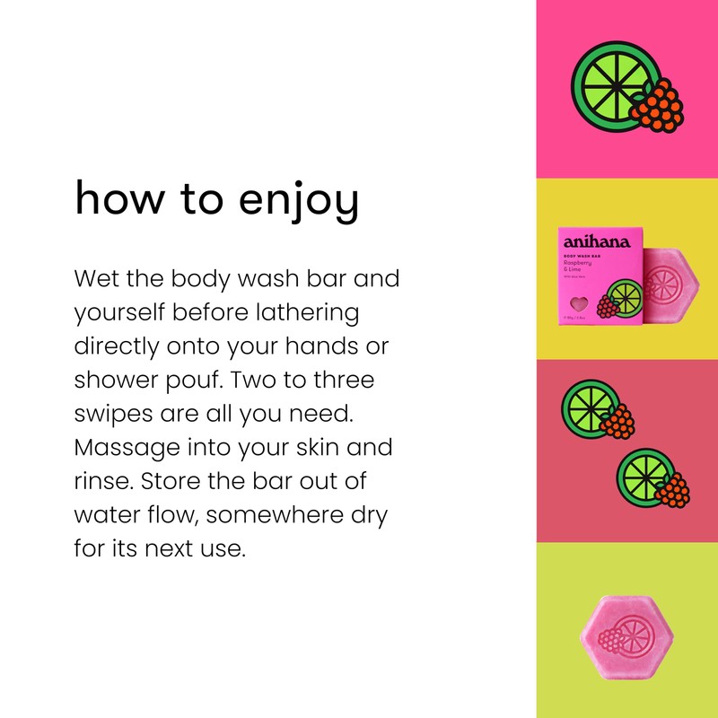 ANIHANA Body Wash Bar with Coconut Oil and Aloe Vera,