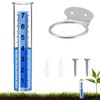Rain Gauge Outdoor,Freeze Proof Rainfall Meter | Transparent Accurate Measuring