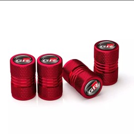 Aftermarket Red Toyota Valve Stem Caps for Supra, GR86, & GR Corolla GR Racing FREE SHIPPING