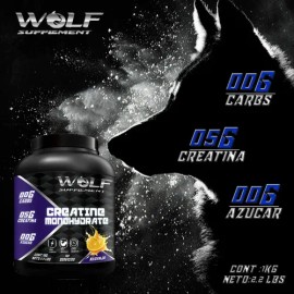 Duo Creatina 1kg Wolf  Proteína Whey Titan 1kg Sabores                                                                                                