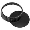 HAKZEON 3 Pack 8.5 Inch 22cm Non-Stick Quiche Tart Pan