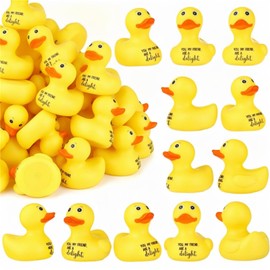 Jenaai 30 Pcs Funny Finger Rubber Ducks Bulk