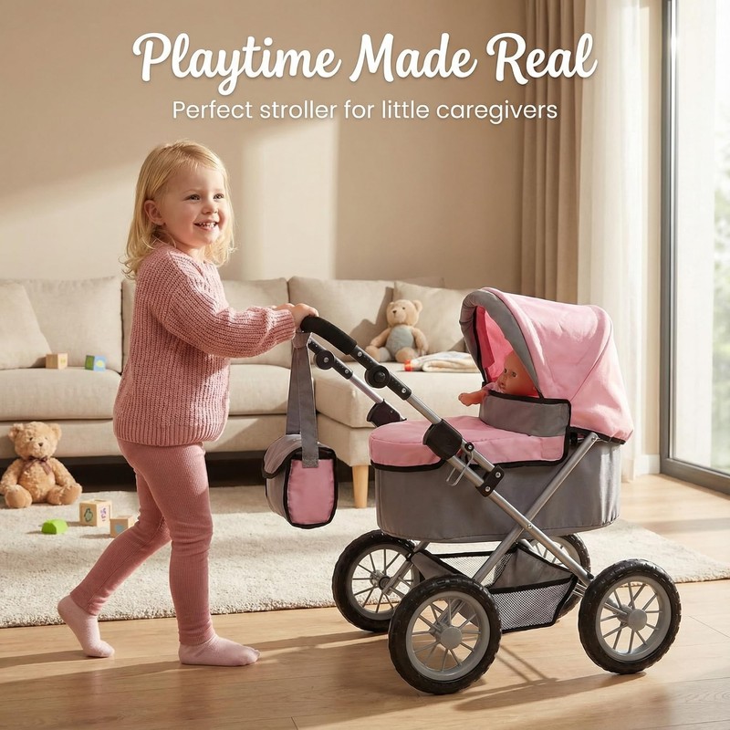 Anano Baby Doll Stroller, Baby Travel Organiser, Play Toy Babys