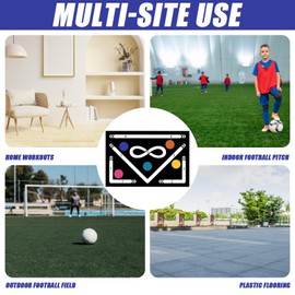 Football Training Mat – Non-Slip Soccer Training Mat with Woven Fabric & Rubber Base – Shock-Absorbent for Kids/Adults – Perfect for Dribble Drills Indoor/Outdoor（23.6 * 35.4inch)