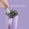 SILICANICE Red Soft Touch Body & Detachable MacStraw,40 Oz Stainless