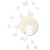 FLEXISTYLE Modern wall clock Butterflies acrylic glass 30cm dial silent