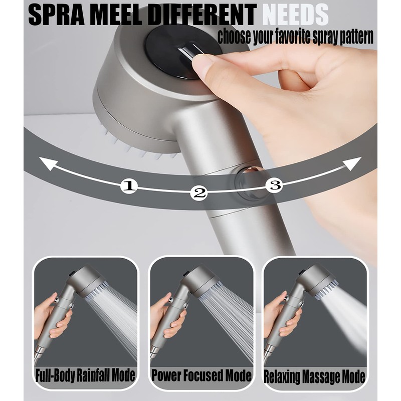 Shower Head with Handheld, Shower Heads High Pressure, High Flow