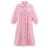 Collections Etc Women's Plush Fleece Button Front Robe with Pockets,