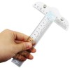 Murtenze 2 Pack Acrylic Clear T-Square Ruler, 6" Transparent T