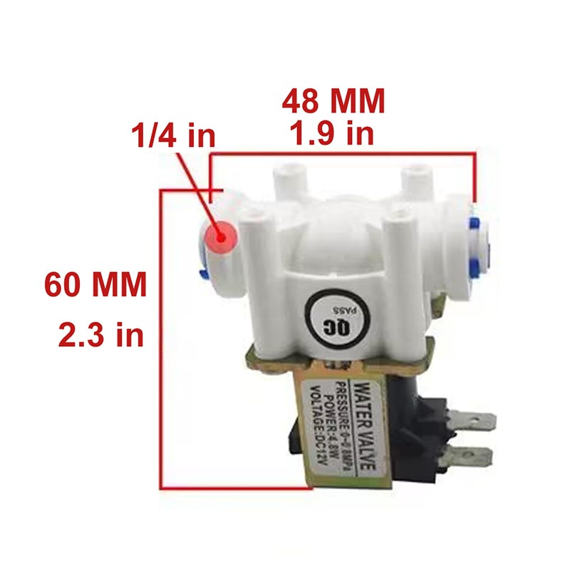 GREDIA 1/4" DC 12V Solenoid Valve N/C Normally Closed Water