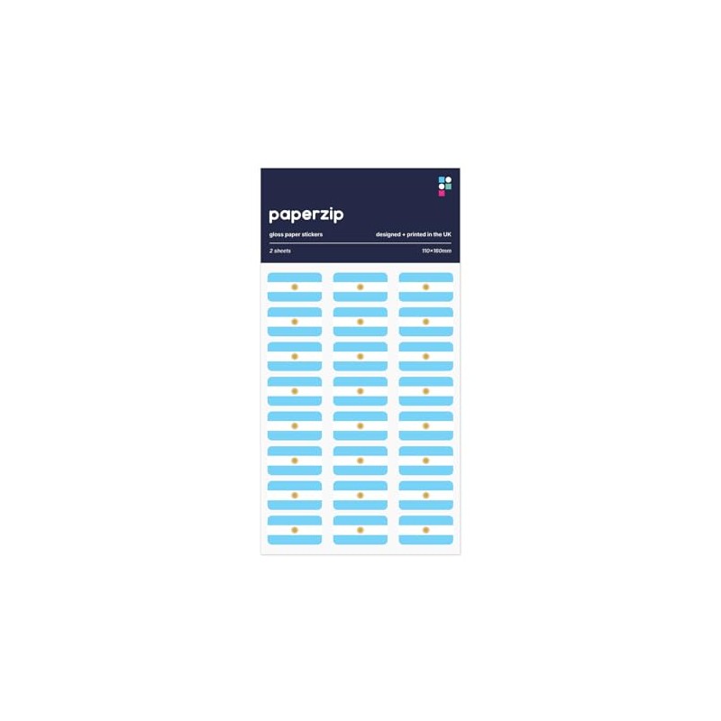 PAPERZIP - Argentina Flags (Argentine Republic, Bandera Argentina) – 48