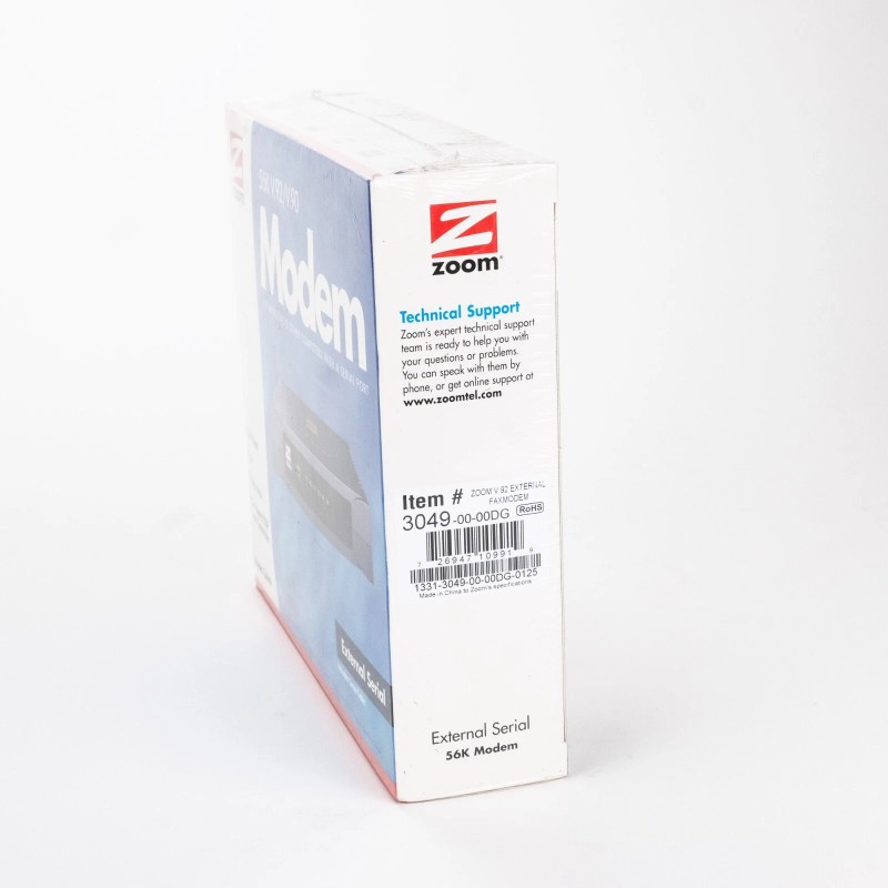 Zoom Model 3049 56K V.90 V.92 External Serial Modem -