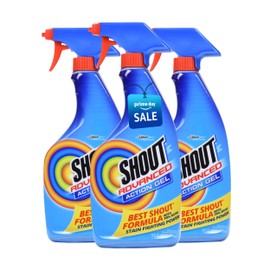 Shout Advanced Spray and Wash Laundry Stain Remover Gel, Best Shout Formula, 22 oz - Pack of 3