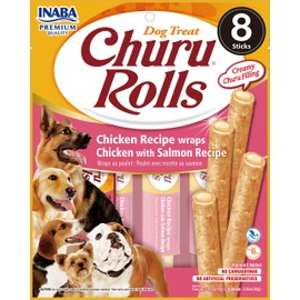 INABA Churu Rolls Natural Dog Treat - Soft Baked Chicken Filled with Churu Puree