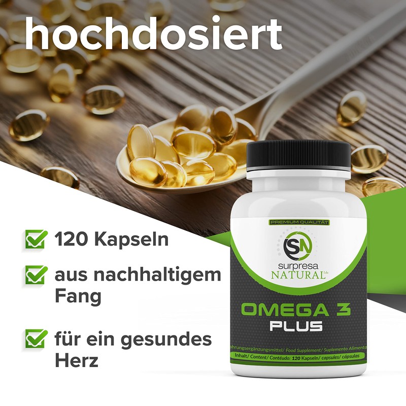 Omega 3 Plus 3x Strength, 1000 mg Fish Oil, 500