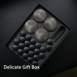 Car Wheel Center Hub Cap Kit with Logo, Hubcaps Accessories for TES la Model 3 Model Y 4 Grey &Sliver Hub Center Caps + 22 Black Lug Nut Covers (Grey&Sliver)