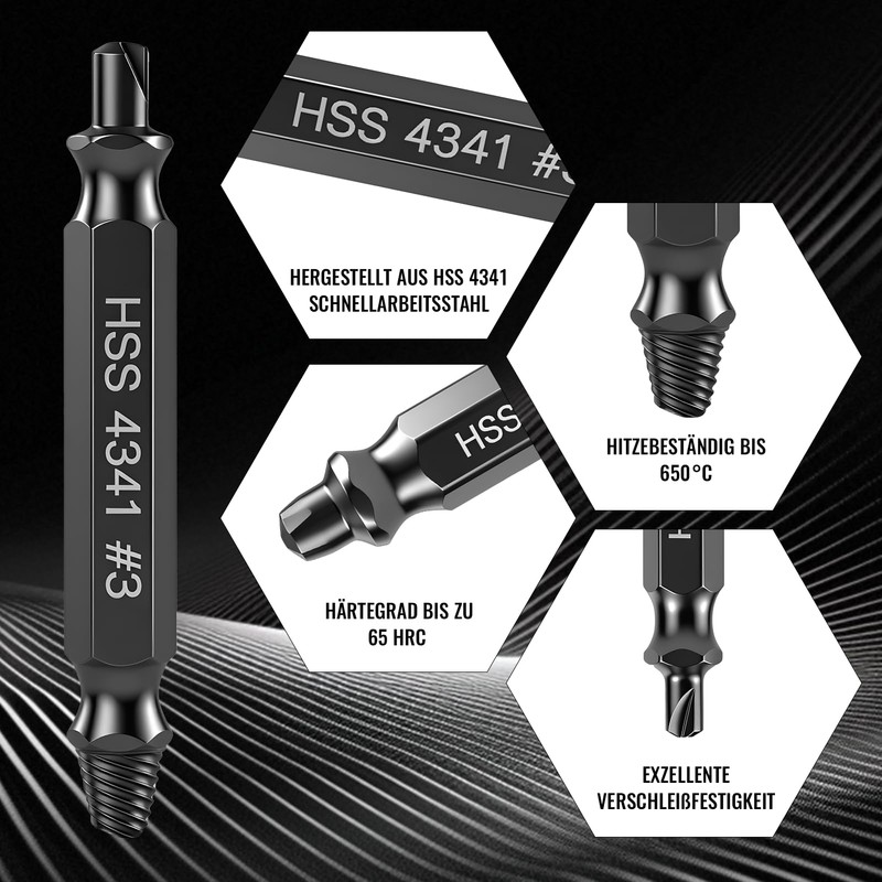 6-Piece Screw Extractor Set