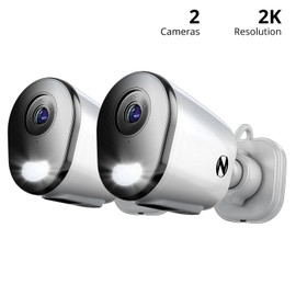 Night Owl Plug-in Wireless 2K HD Indoor/Outdoor Deterrence Camera with 2-Way Audio (2 Camera)