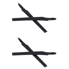 NicelyFit Replacement Temple Ear Socks for Oakley Crosslink Eyeglass Glass Frames (Black-2 Pairs)