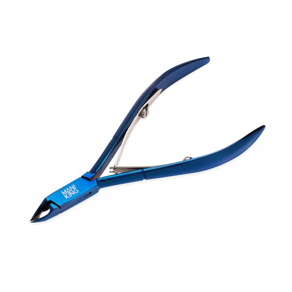 MANI KING Blue Cuticle Nippers with Two Springs 3 mm