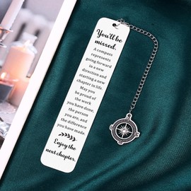Coworker Leaving Gifts for Women Retirement Gift for Woman Farewell Going Away Gifts for Coworkers Goodbye Gifts New Job Gifts for Women Employee Compass Bookmark Nurse Boss Teacher Retirement Gift