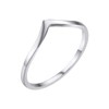 CCBFY Stainless Steel V Shaped Wedding Band Engagement Promise Ring