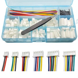 2.54mm XH Connector Socket Kit - Pre-Crimped Cables, 2/3/4/5/6/7-Pin Housing, Male & Female Connectors, Compatible with JST-XH Connector Standards