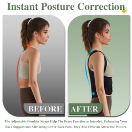 Xihan Back Brace & Posture Corrector for Men - Enhanced Shoulder Support, Adjustable Design - Relieves Upper & Lower Back Pain, Corrects Hunchback - Comprehensive Back Support for Better Posture L