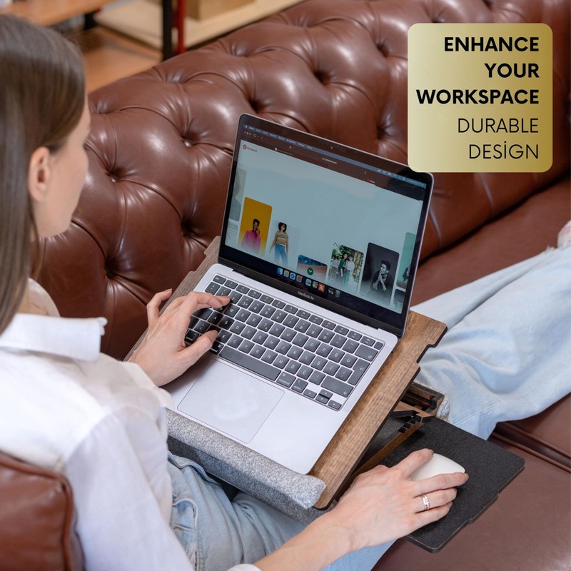 Vigo Wood Lap Desk for Laptop - Laptop Tray with