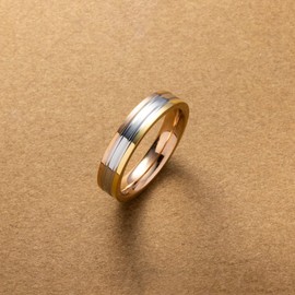 Cream Dot Ring, Women's, Popular, Metal Allergy, Stainless Steel, Ring, Paired Ring, Men's Brand, Bicolor Mixed Color