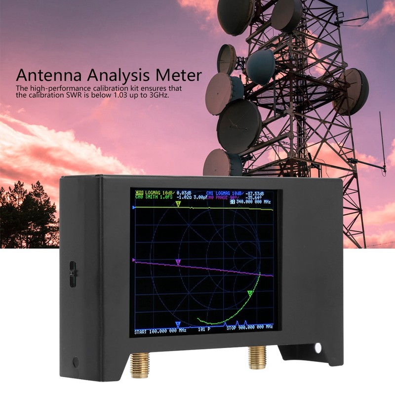 50KHz‑3GHZ Antenna Analyzer 2.8in Screen with Shell Network Analysising Tool