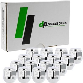 DPAccessories Lug Nuts Compatible with 2002-2007 Mitsubishi Lancer | Chrome OEM Style | for Factory Aluminum Wheels Only | Set of 16 Wheel Nuts | DMILAN08F-CH/1