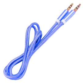 3.5mm Aux Cable, Male to Male Stereo Auxillary, 3.5mm Audio Cable, Aux Cord Compatible with Headphone Jack, Smartphones, Home, Car, Speaker Cable, Stereos, Tablets - Auxiliary Cord (Blue)