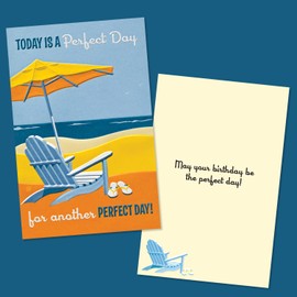Pumpernickel Press Surf & Sun Deluxe Birthday Card Assortment – Set of 30