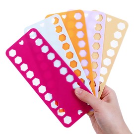 5 Pcs Cross Stitch Thread Holder Storage Tool, Embroidery Floss Organizer Plastic Floss Bobbin Sewing Threading Plate Winding Card with 20 Holes and Label for Cotton Thread Craft DIY Sewing