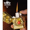 Cool Lighters, Windproof Carving Dragon Antique Lighter, Reusable Kerosene Grinding