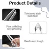Fish Bone Tweezers,2 PCS Professional Stainless Steel Fish Tweezers and
